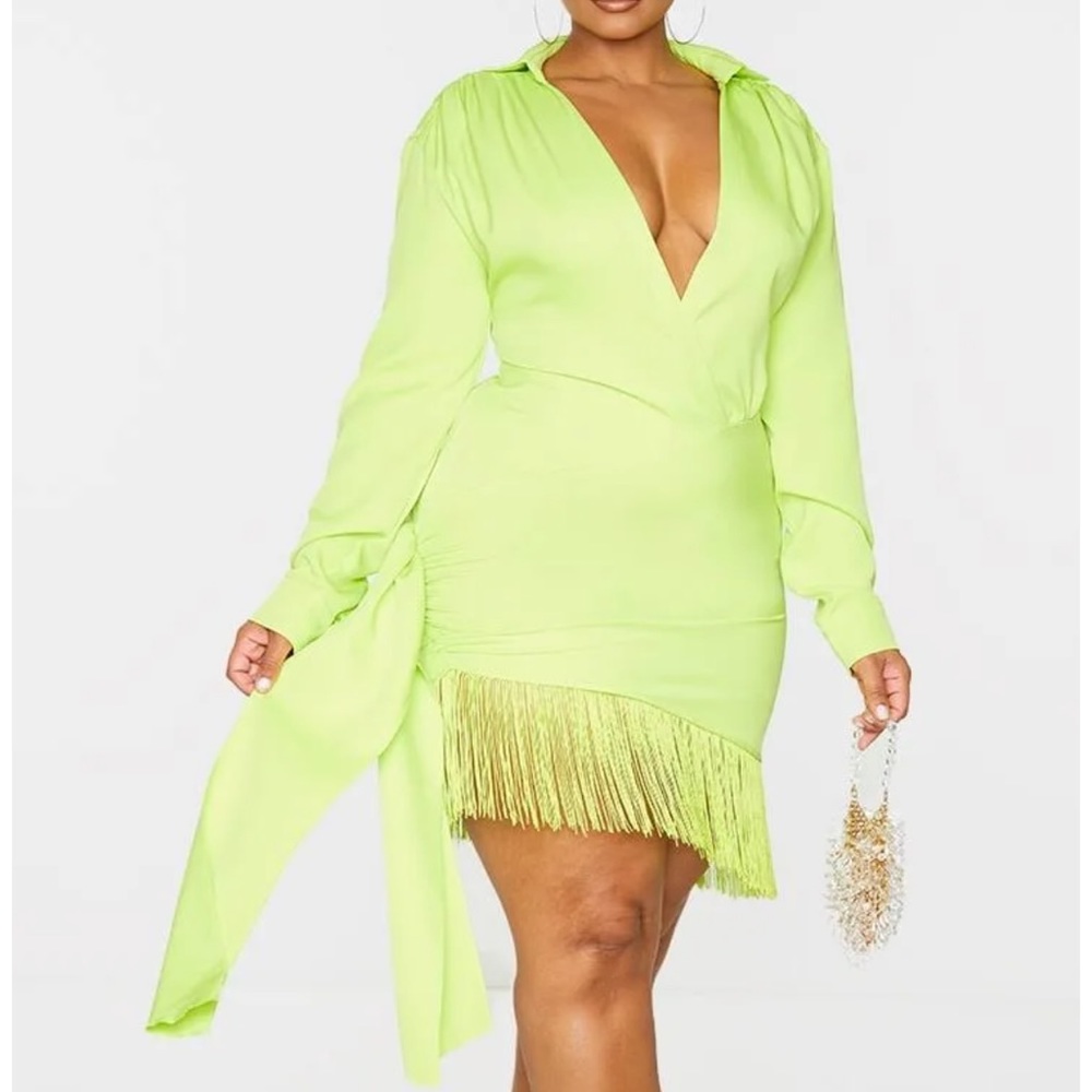 plus size, fringe detail, bodycon dress